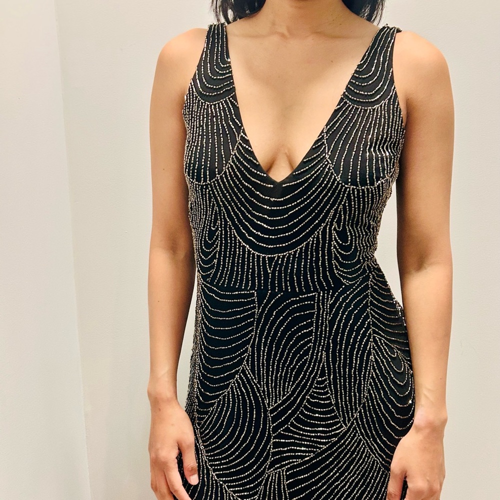 (Almost new) Mango Black Dress with Elegant Details